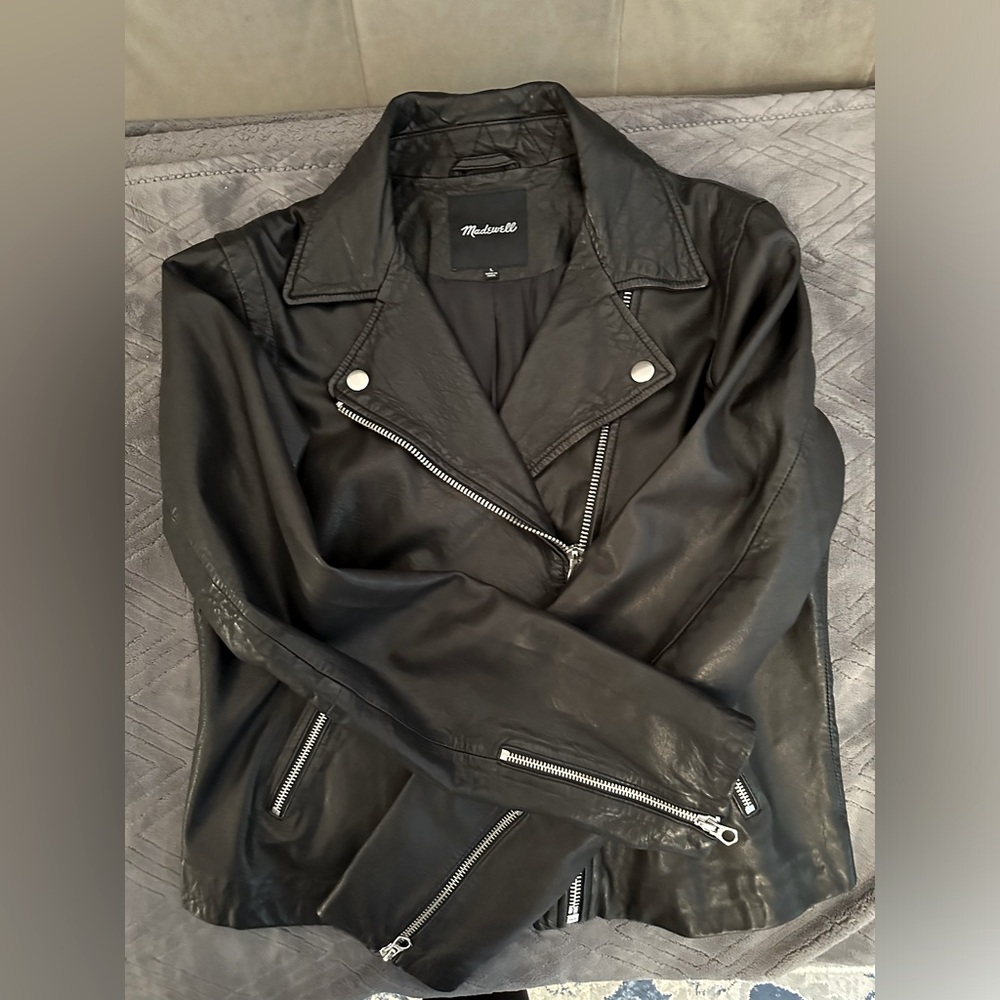 Madewell Leather Jacket, super nice, size L , Women’s